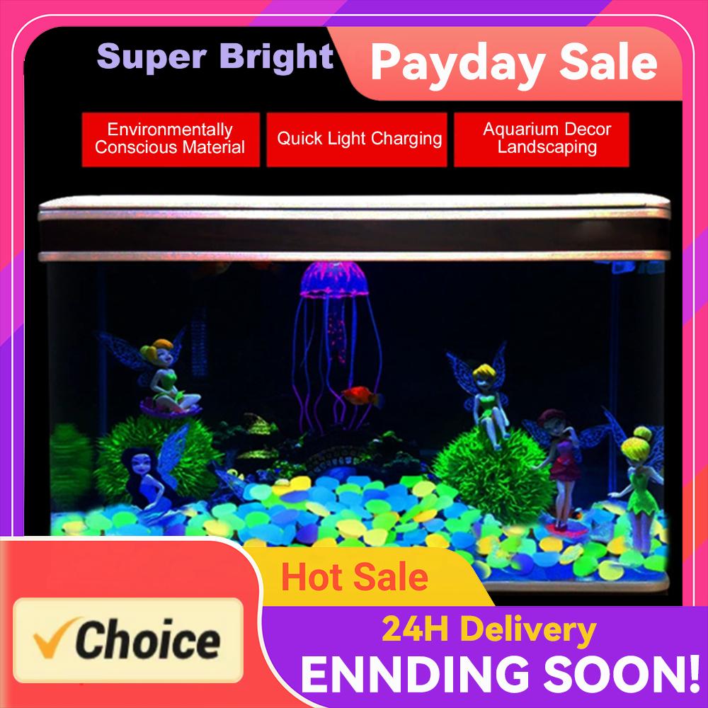 Aquarium Fish Glow In The Dark - 200/400/600/1000개 야광석 야광 자갈 어항 수족관