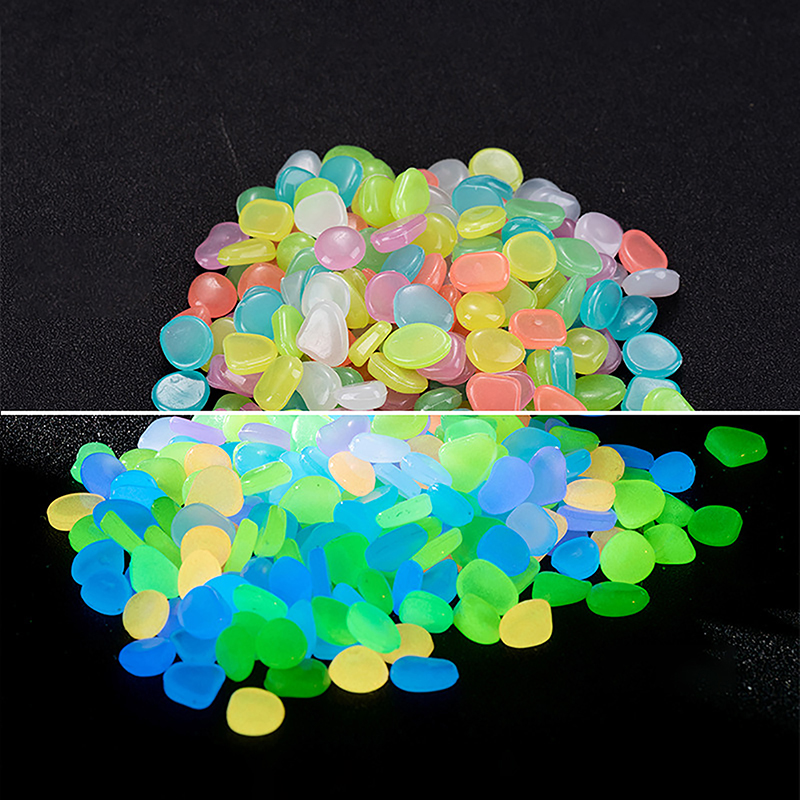 Aquarium Fish Glow In The Dark - C 100pcs 정원 장식 빛나는 돌