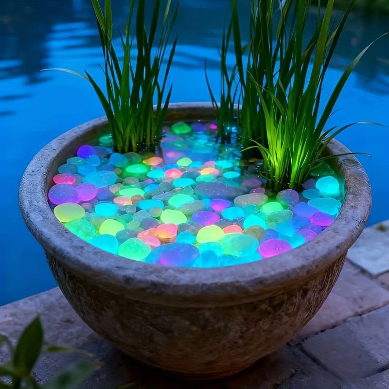 Aquarium Fish Glow In The Dark - 200개 야광 정원 자갈, 보도, 정원