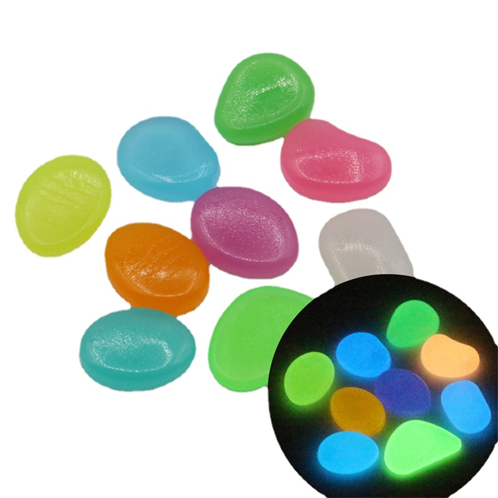 Aquarium Fish Glow In The Dark - 50pcs 빛나는 돌 형광 자갈 자갈