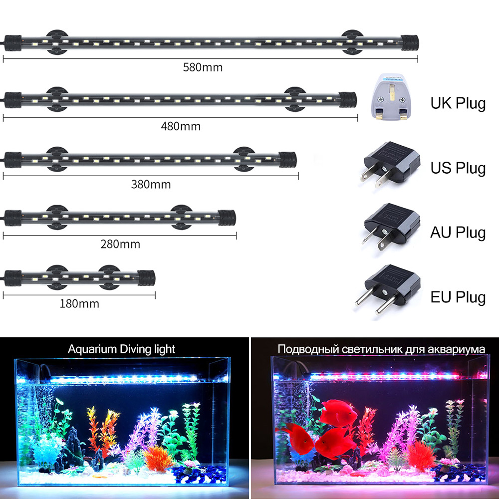 Aquarium Fish Lamp - 90-260V 수족관 빛 LED 방수 물고기