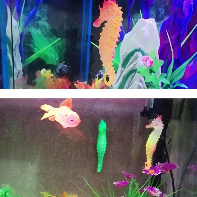 어항 아쿠아스케이프 장식 시뮬레이션 야광 실리콘 해마  - Aquarium Fish Glow In The Dark 리뷰 및 가격