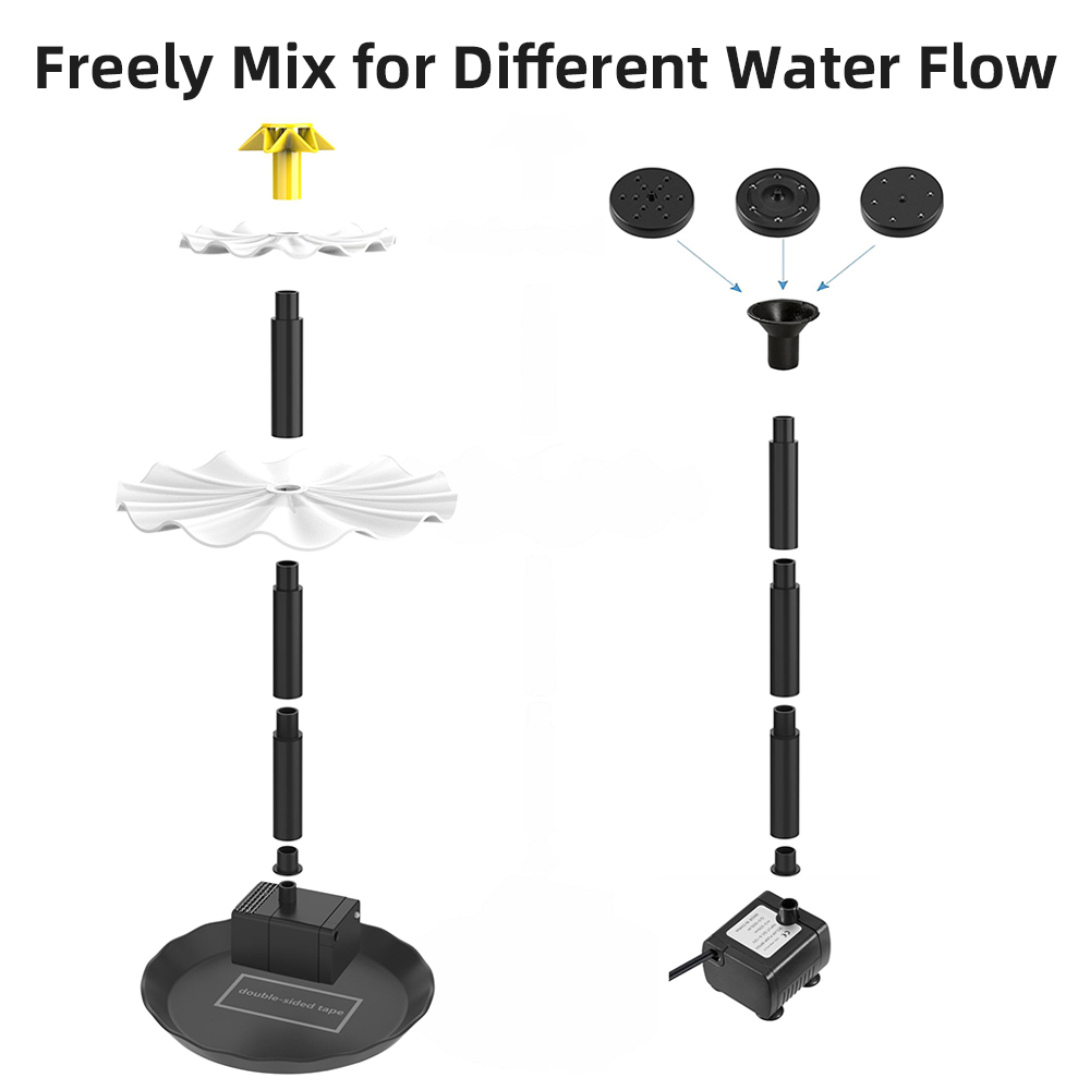 조류 욕조용 태양열 분수 펌프, LED 조명, 정원 연 - Aquarium Fish Lamp 리뷰 및 가격