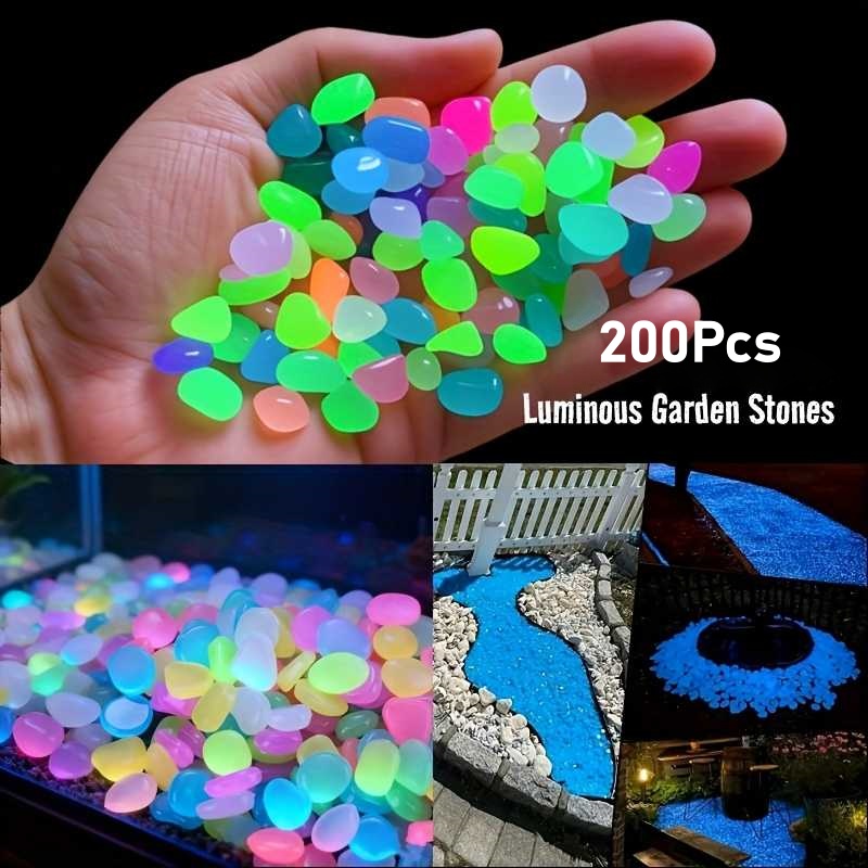 200개 야광 정원 자갈, 보도, 정원 테라스, 잔디밭 - Aquarium Fish Glow In The Dark 리뷰 및 가격