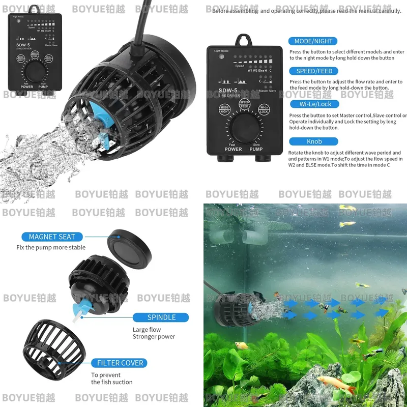 WiFi 수족관 웨이브 메이커 무소음 순환 펌프 (리프 - Powerhead Circulation Pump 리뷰 및 가격